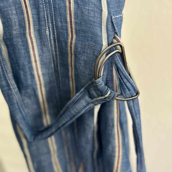 Anthropologie Pilcro Linen Stripe Dress size 14 Cotton Linen - Picture 6 of 12